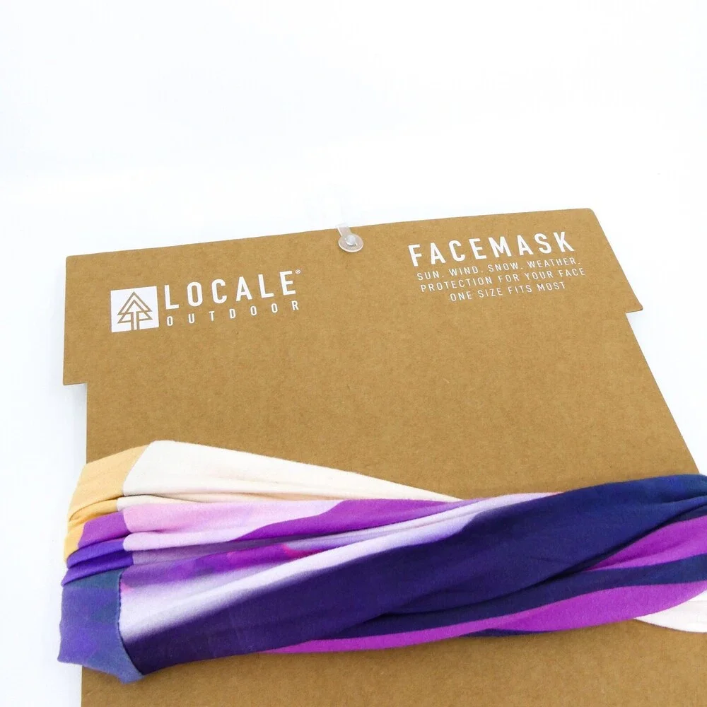 Locale Outdoor Facemask One‎ Size Purple Multicolor Yard Work Travel Face Mask